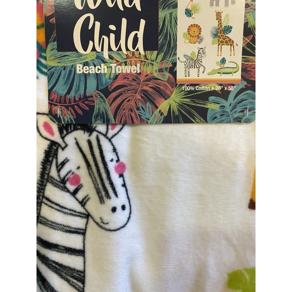Wild Child Bath Beach Towel Kids 28 x 55